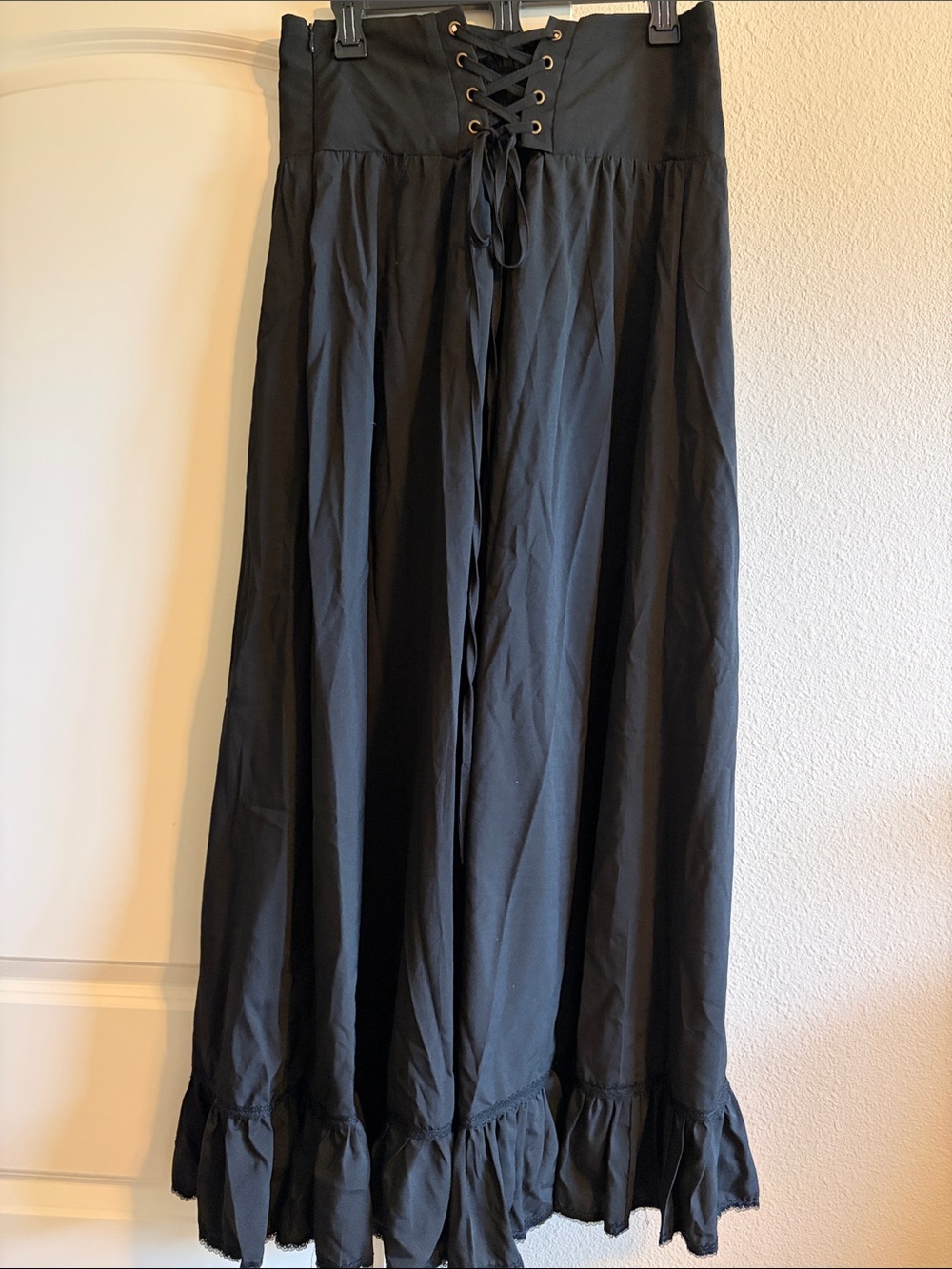 Scarlet Darkness Renaissance Black Corset Back Maxi Skirt XL Gothic Victorian - Picture 3 of 8